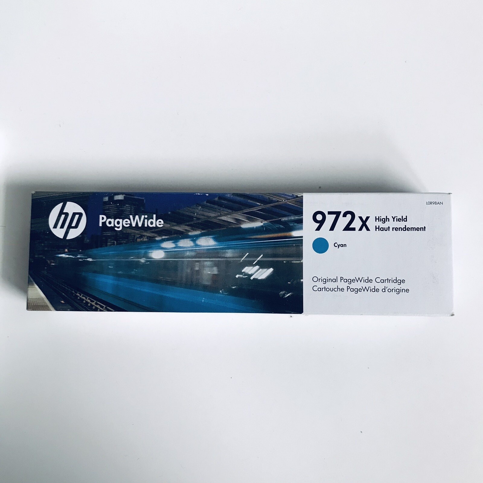 New Open Box HP 972X High Yield Cyan Original PageWide Cartridge, L0R98AN