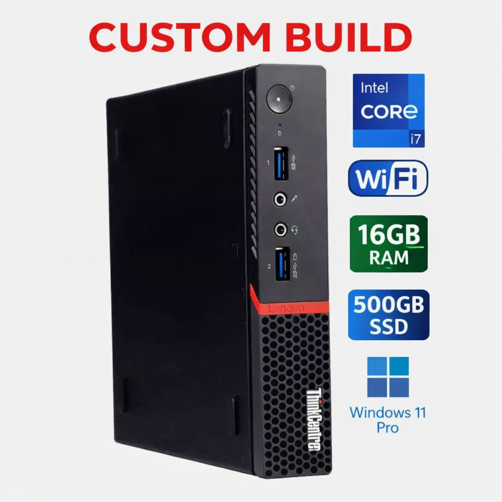 Lenovo M700 Tiny Mini Computer PC Core i7 16GB 500GB SSD Windows 11 Pro - WIFI