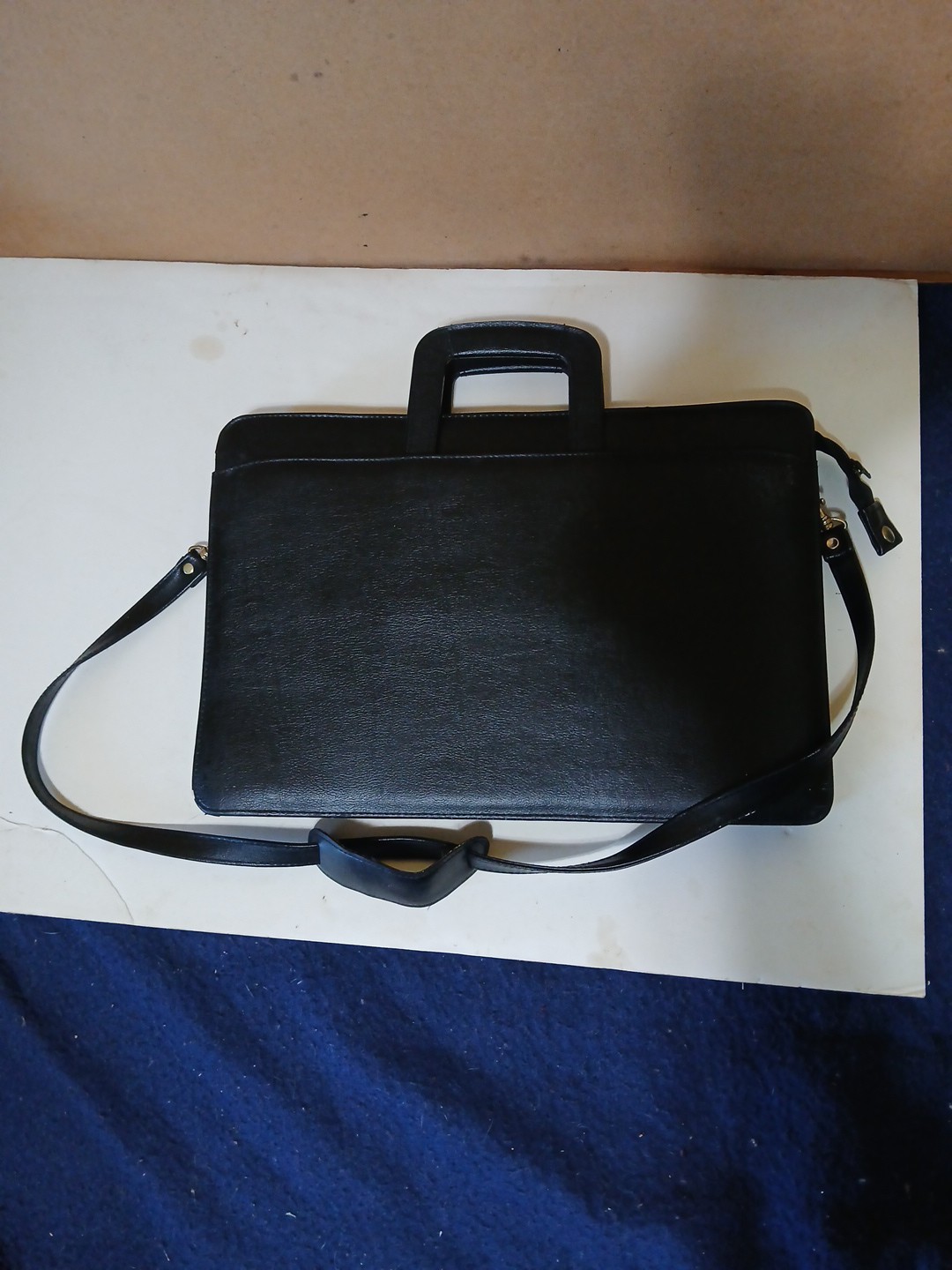 Black Laptop, Briefcase, Two Pocket, Portfolio, Computer Bag, Handles & Strap