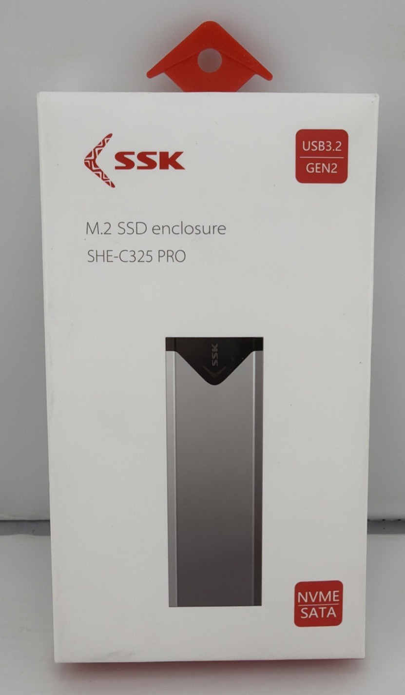 SSK M.2 NVMe SATA SSD Enclosure USB 3.2 Gen2 10Gbps Aluminum Type-C Adapter Case