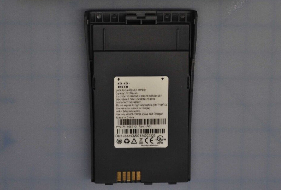 CISCO 7921G Wireless IP Phone Extend Life Battery Grade A CP-BATT-7921G-EXT=