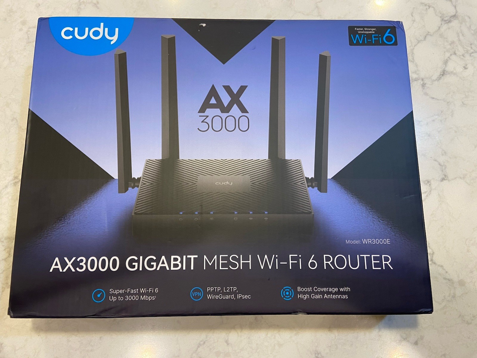 Cudy AX3000 Gigabit Mesh WiFi 6 Router Wireless Model WR3000E NEW