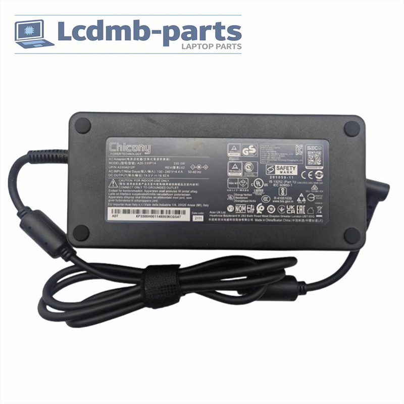 Original Chicony 330W 19.5V 16.92A AC Adapter Charger A20-330P1A 5.5*2.5mm Tip