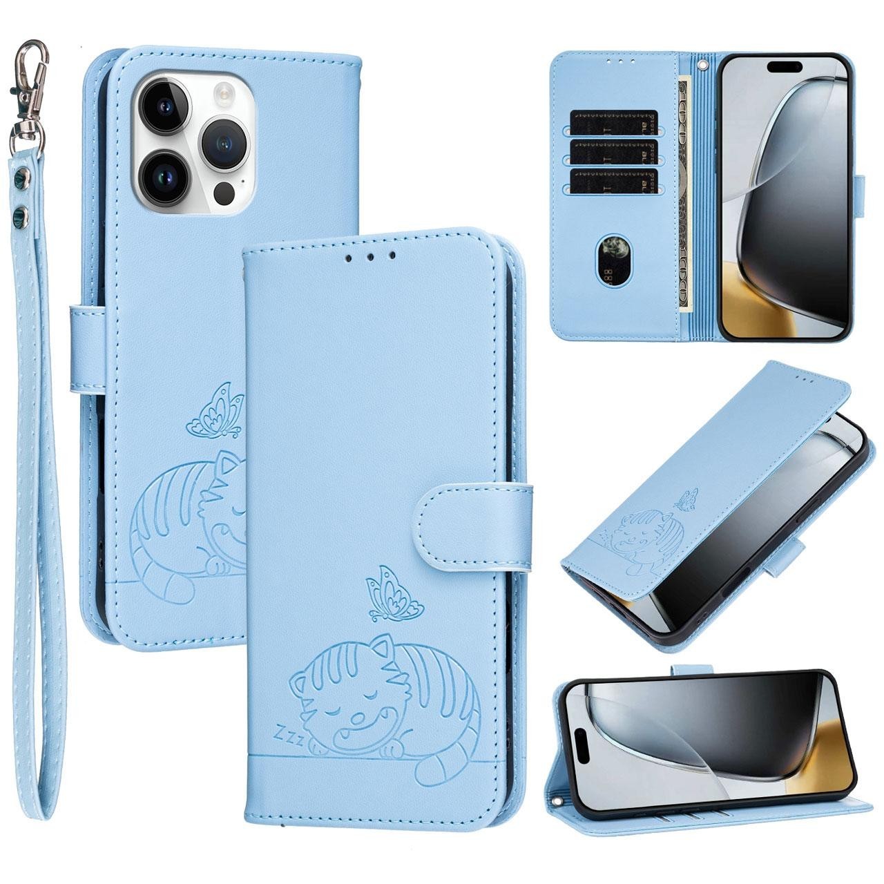 Flip Cat Butterfly Card Wallet Cover Case For S8 S7 Xcover Note 20 Nokia C32 G22