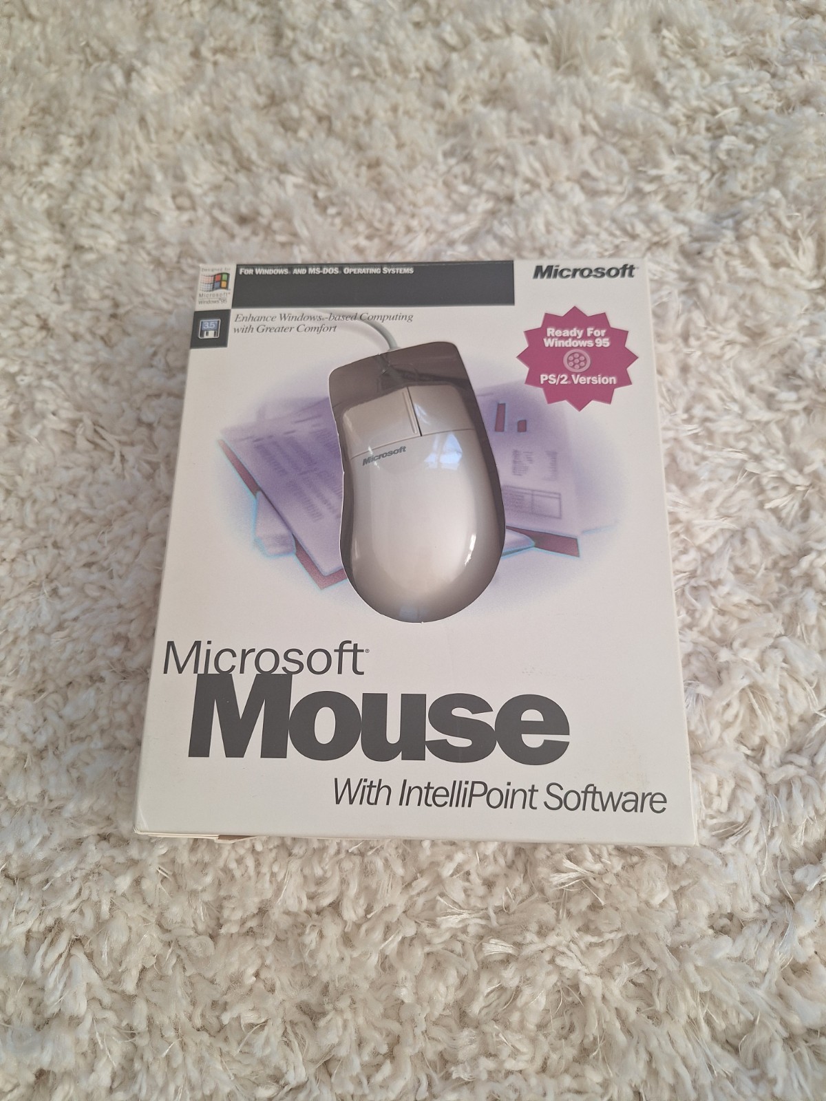 Vintage Microsoft Mouse2.0 w/Intellipoint Software Windows 95 