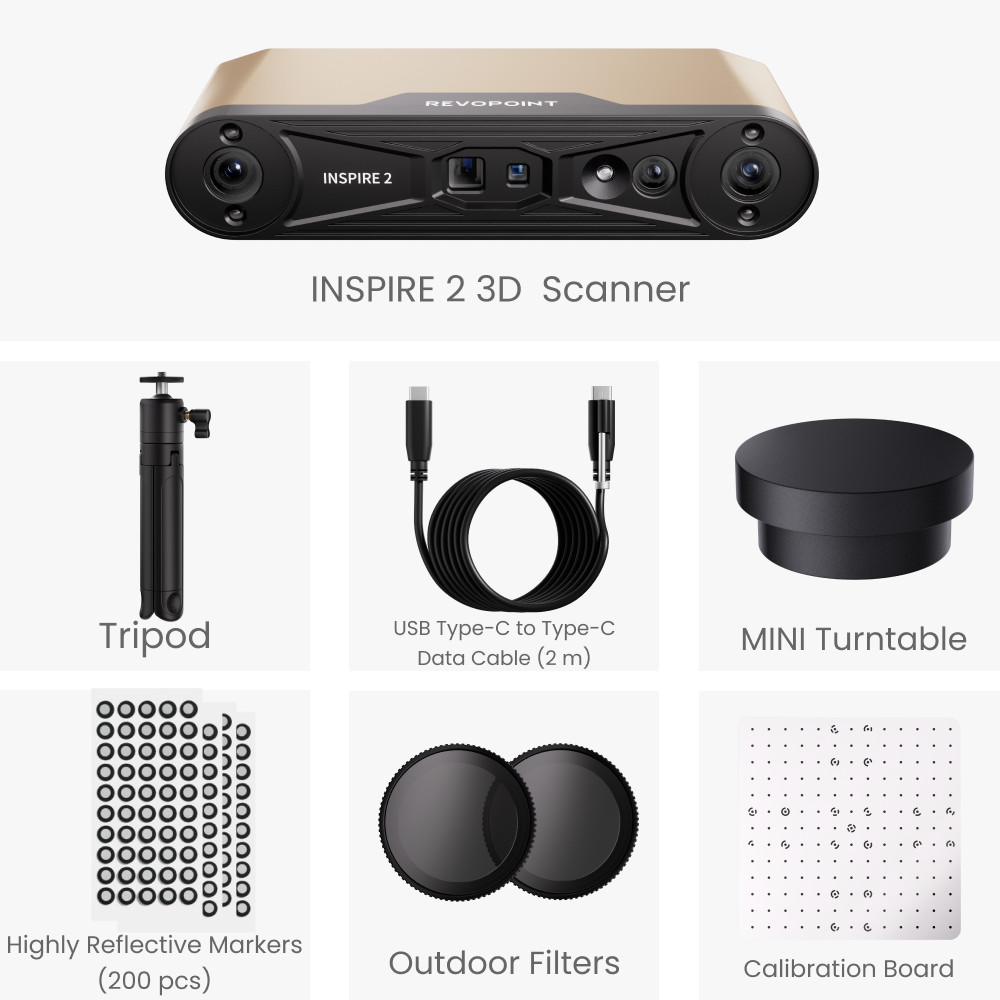 Revopoint INSPIRE 2 3D Scanner For 3D Printer Wireless Infrared Laser Scanner