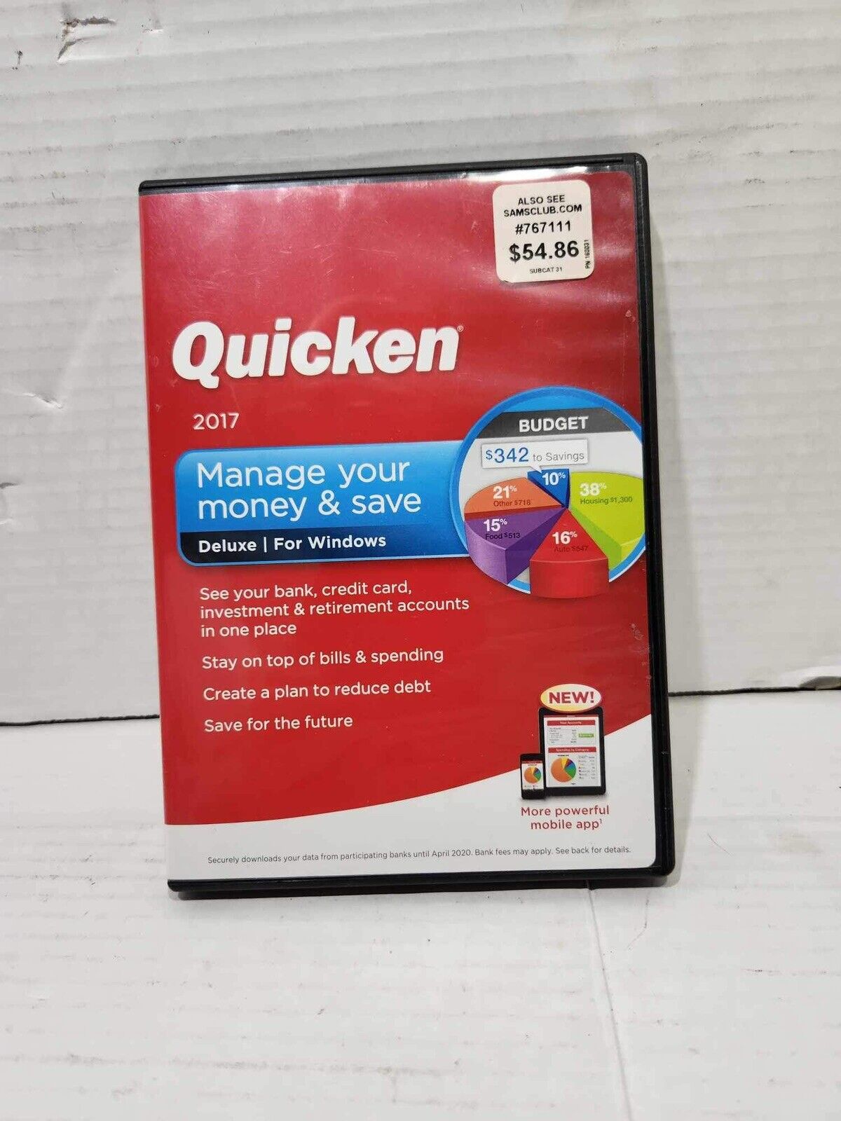 Quicken Deluxe  2017 Manage Your Money and Save For Windows.