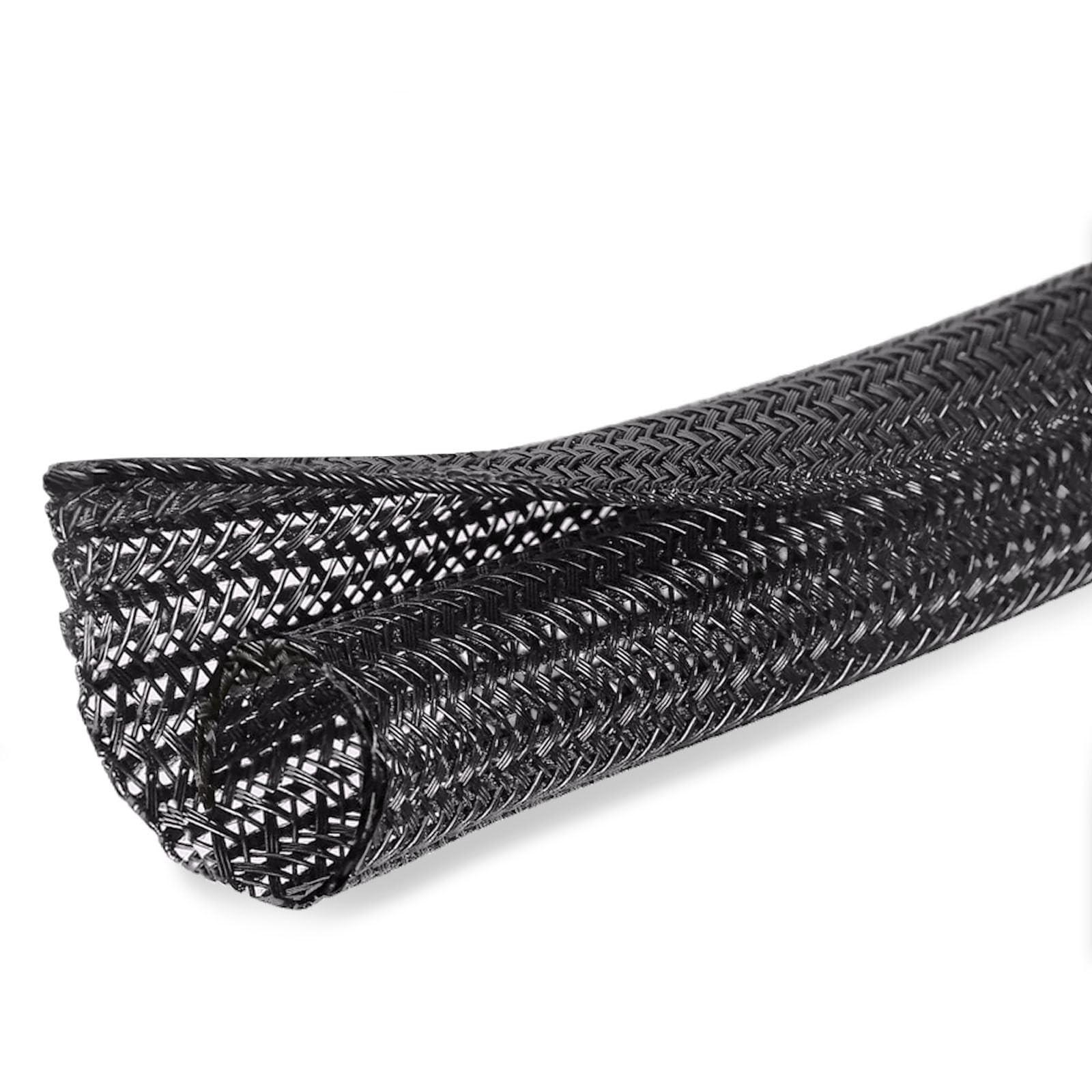 10ft - 1/2 inch Cord Protector Cable Sleeve Split Wire Loom Tubing for Power ...