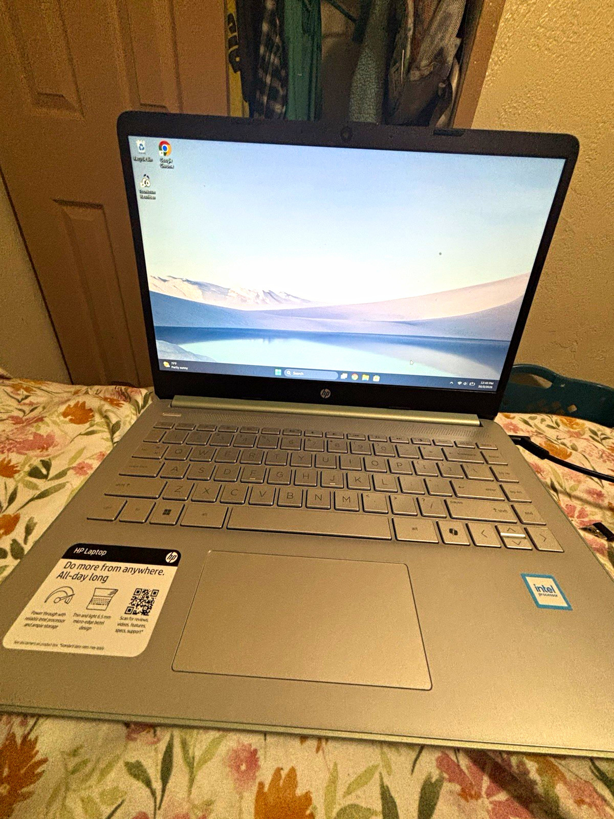 HP 15.6in Laptop Notebook, Intel Processor, Windows 11, Silver/Green