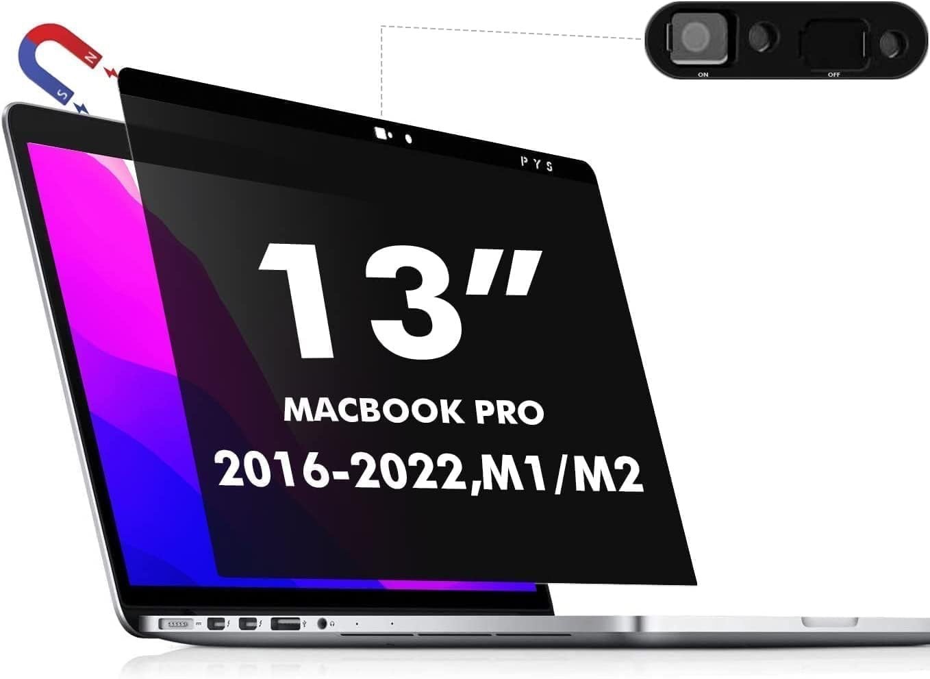 PYS Magnetic Privacy Screen for MacBook Pro 13" Laptop (2016-2022 M1/M2)