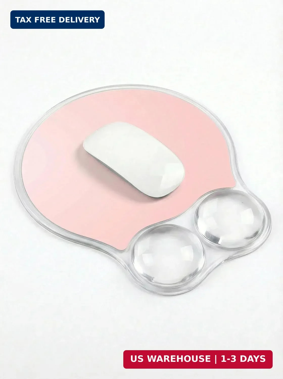 Ergonomic Gel Mouse Pad Wrist Rest Support for Desk, PU Base, Smooth Surface, Cr
