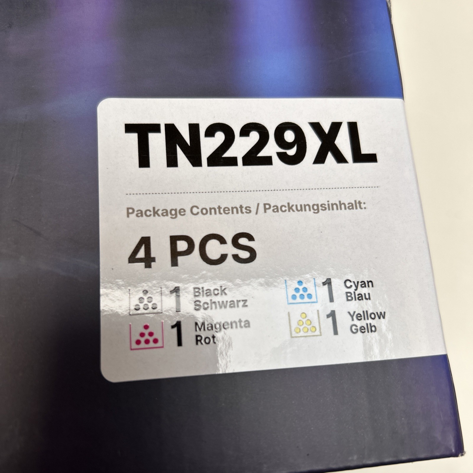 TN 229XL printer toner cartridges set of 4