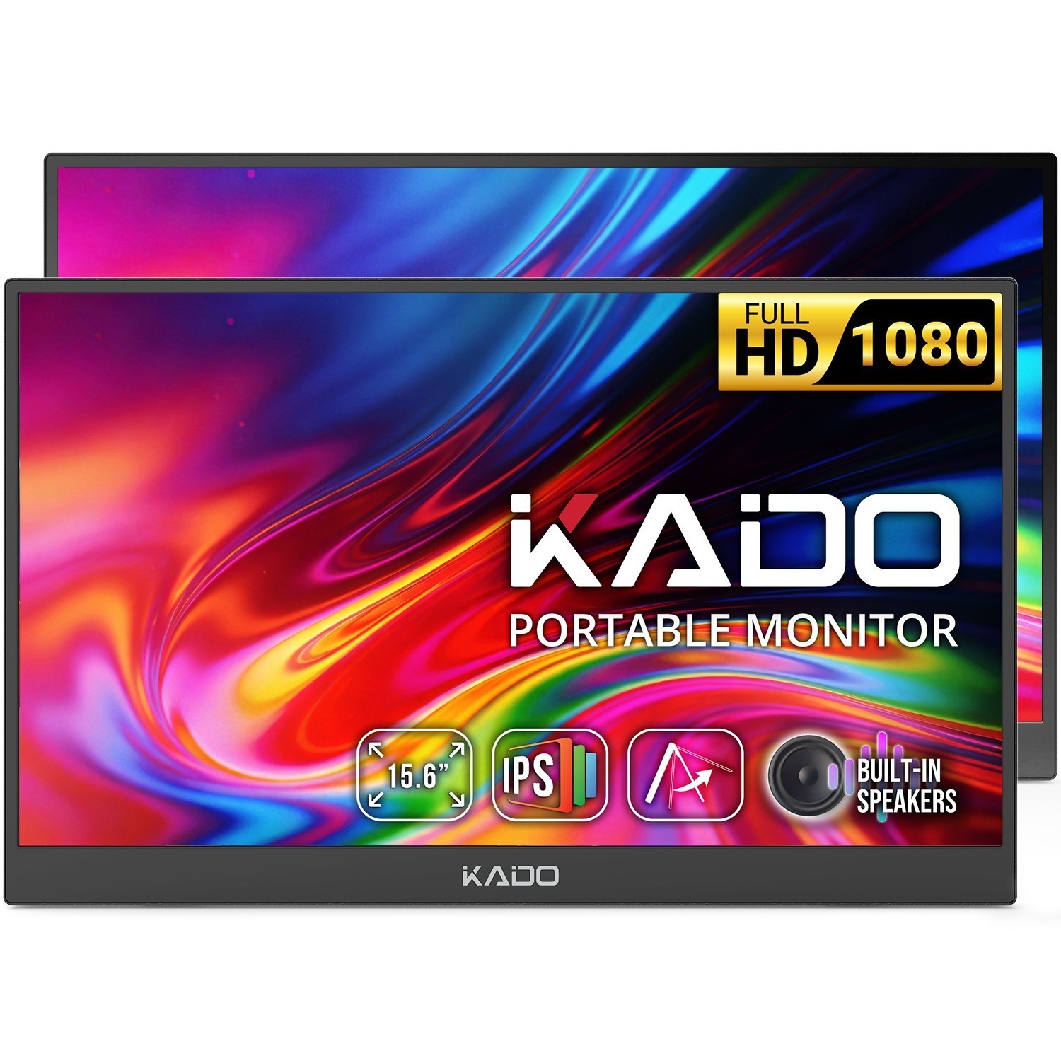 Kado 2-Pack Dual 15.6" FHD Portable Monitor for Laptop 1080p Second Display IPS
