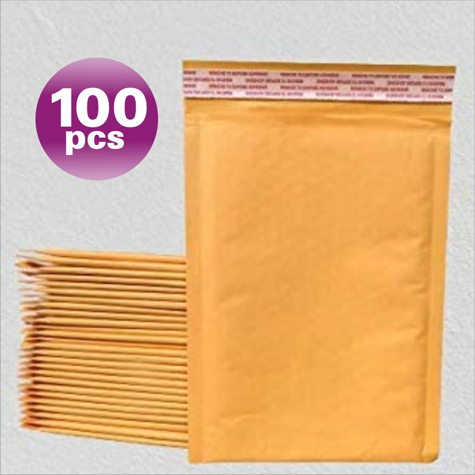 PolycyberUSA100pcs #7 Kraft Bubble Envelope Mailers (Inner14.25x19)