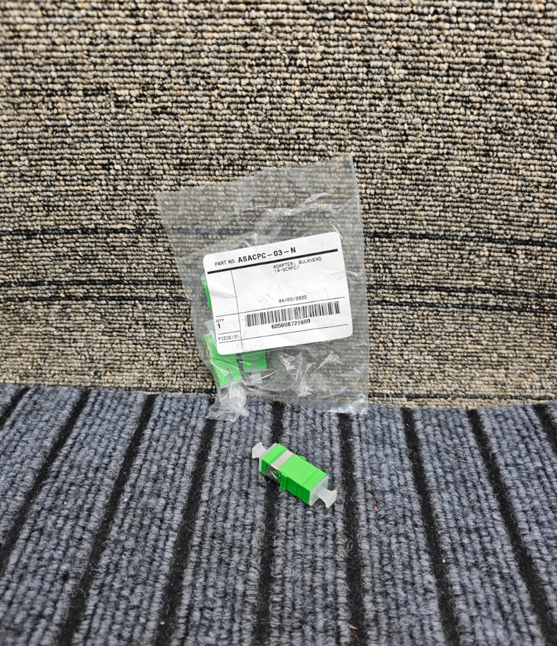 (QTY 20) ASACPC-03-N SC-APC Suttle Fiber Optic Bulkhead Adapters, SM Fiber