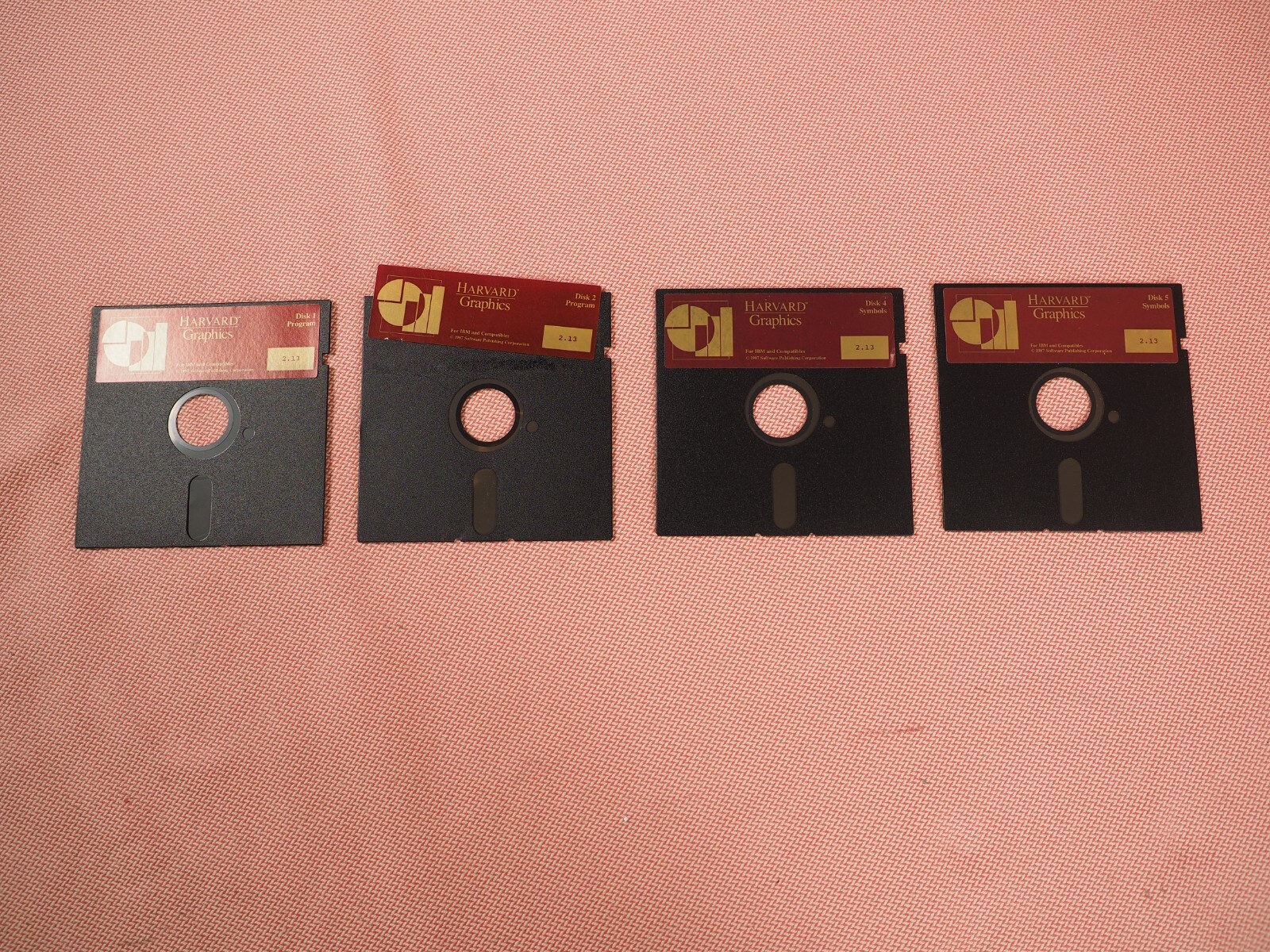 Vintage Harvard Graphics Software v2.13  5.25” Floppy Disks Not Complete