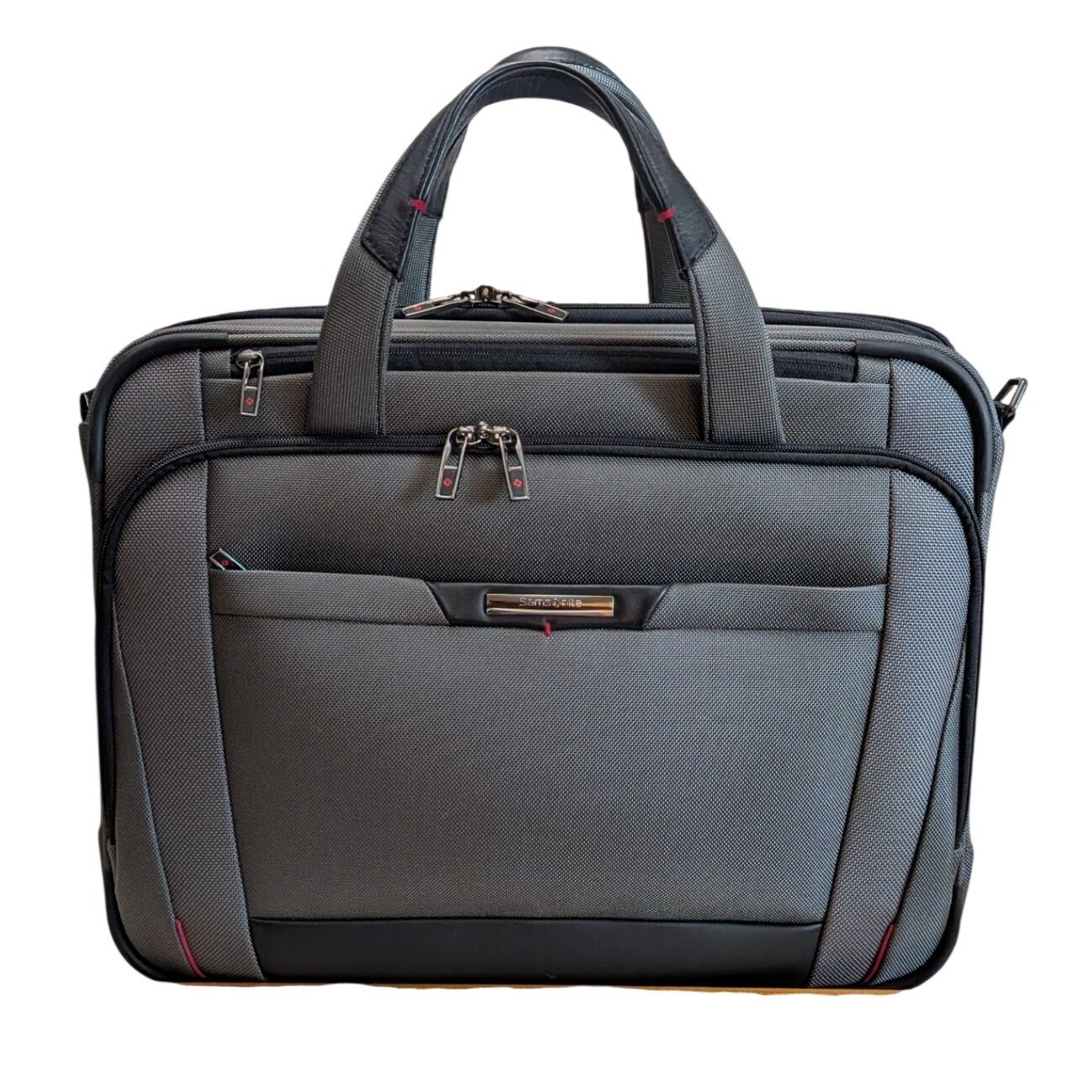 Samsonite Pro DLX 5 17" Roller Laptop Overnight Bag Gray Black Ballistic Nylon