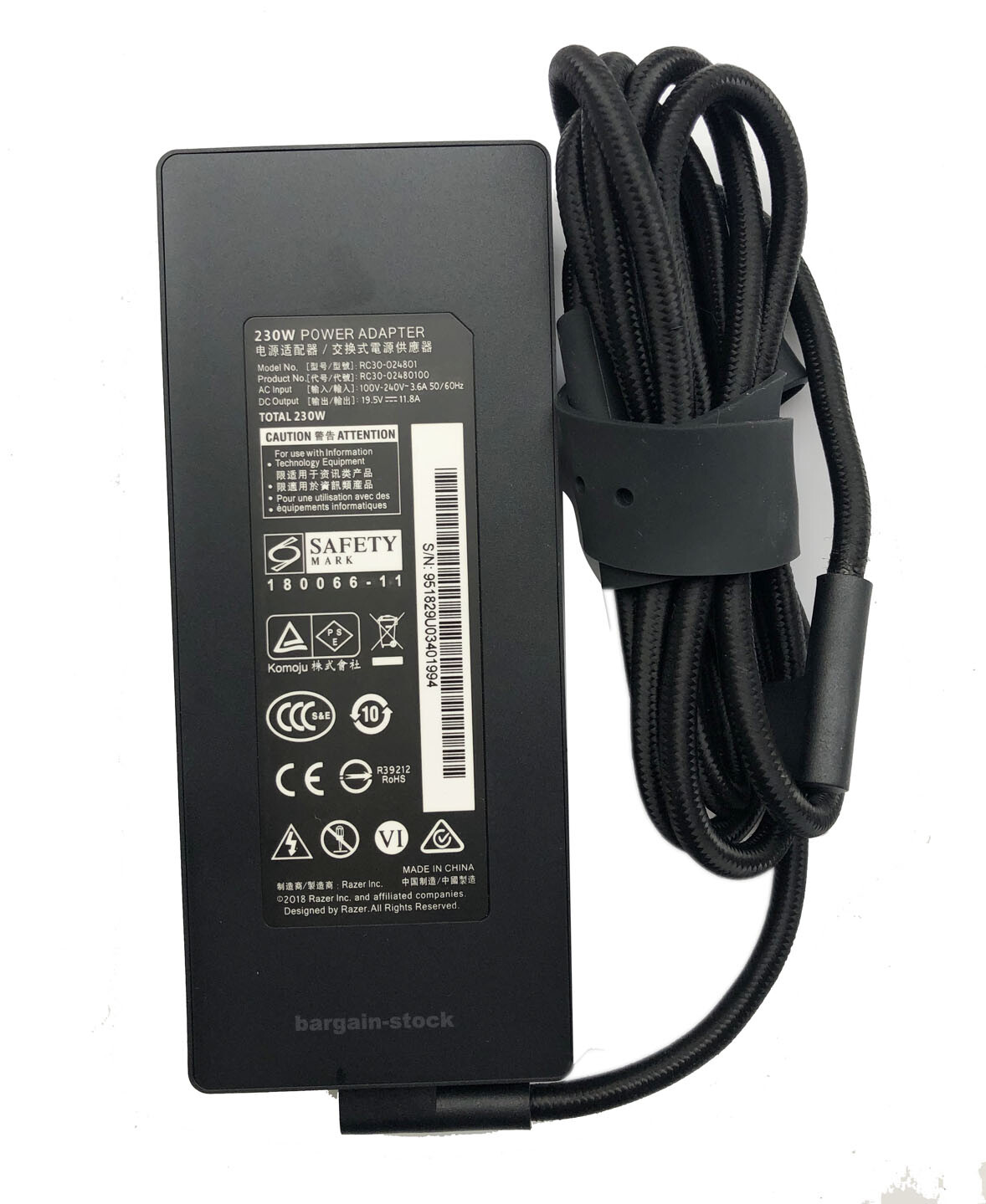 Genuine 11.8A 230W AC Power Adapter Charger For Razer Blade 15 GeForce RTX 2070