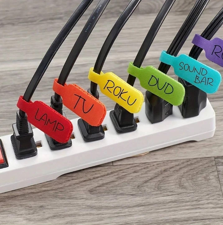 30pcs Wire Markers - Writable Cable Labels with Hook, Loop for Easy Organization