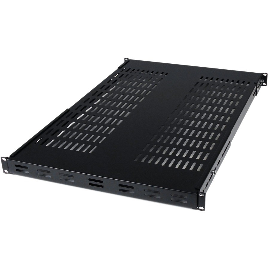 StarTech 1U Adjustable Mounting Depth Vented Rack Mount Shelf - 175lbs/80kg