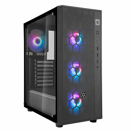 Silverstone SST-FAR1B-PRO (Black, Tempered Glass, ARGB Fans) FARA R1 PRO CASE