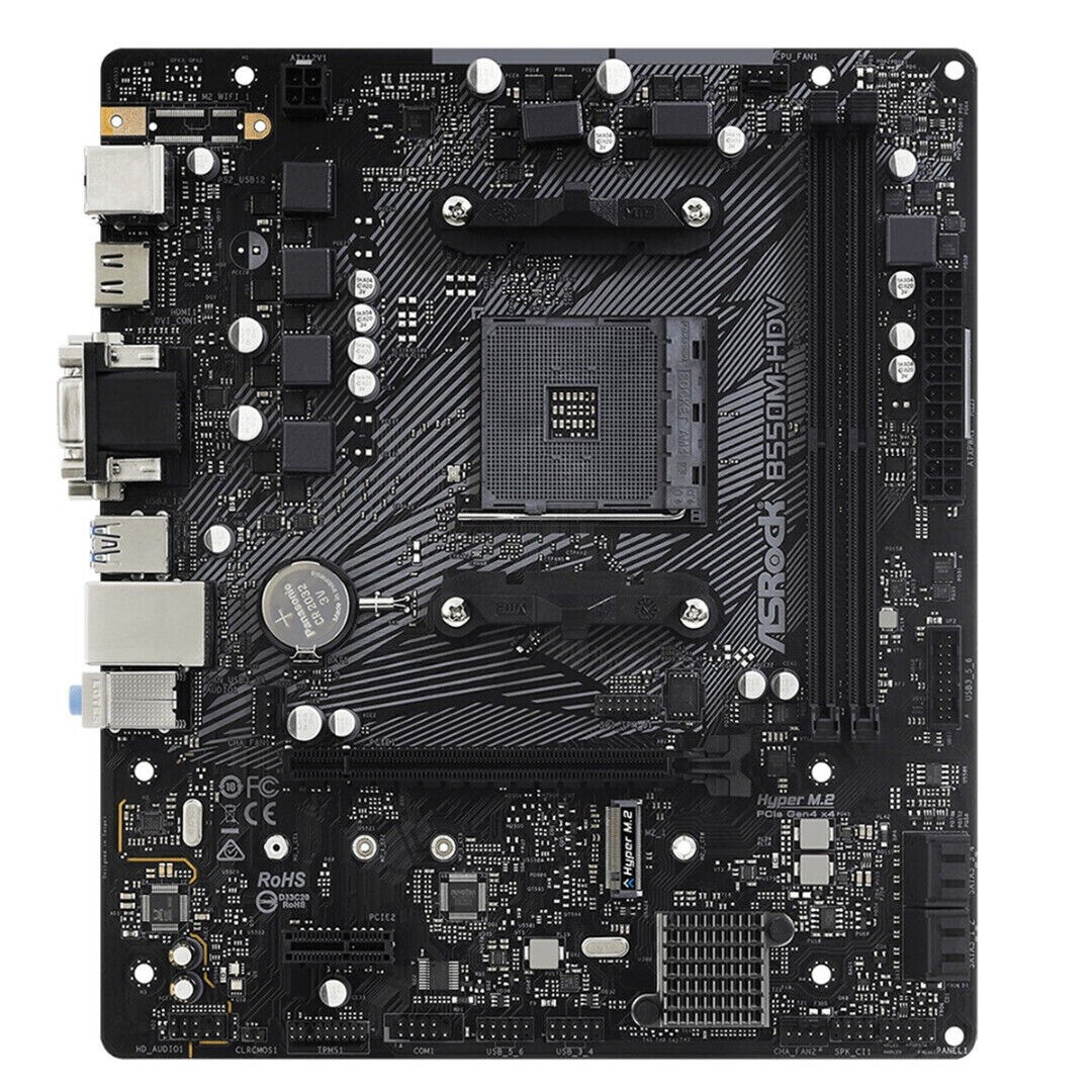 ASRock B550M-HDV AMD Socket AM4 Micro ATX Motherboard
