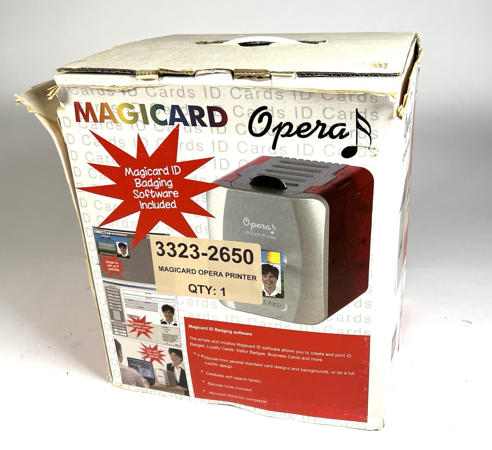 Opera Magicard Color ID Card Printer W Box - Works W Windows 8
