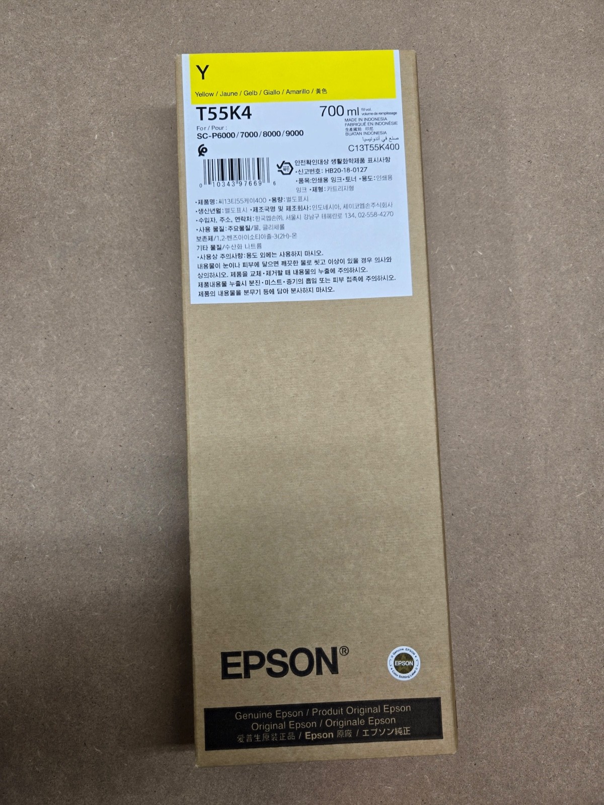 Genuine Epson T55K Ink Cartridge 700ml UltraChrome PRO12 Pick Color/Expiry