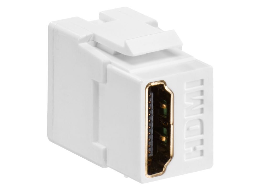 Leviton 40834-W Feed Through, QuickPort Connector, White