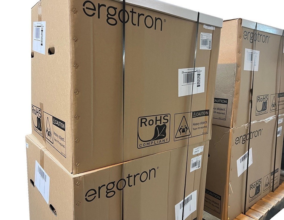 Ergotron Workfit Dual Monitor Cart Upgrade Kit White 97-934-062 (New Unused)
