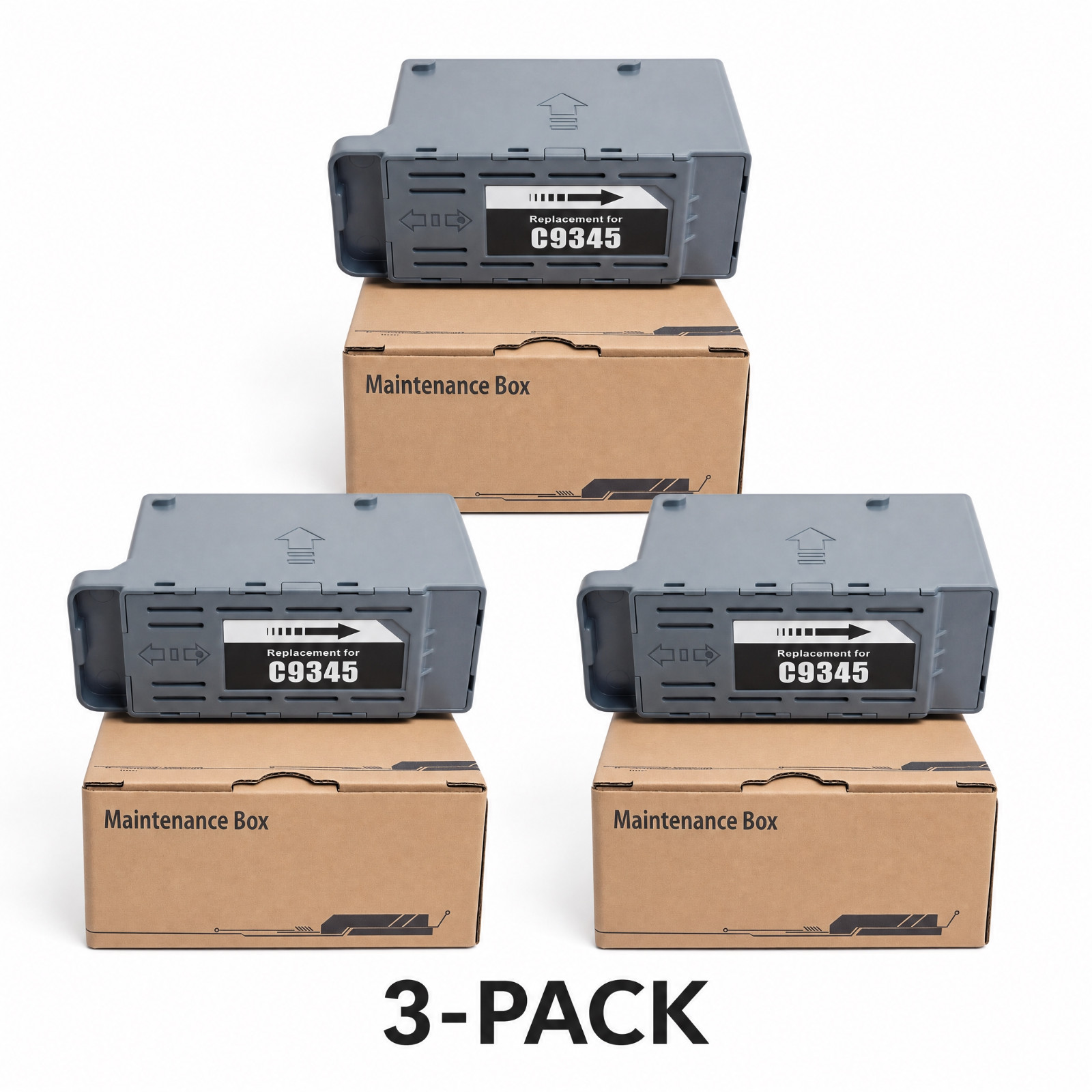 3 Pack Ink Maintenance Box for C9345 ET-16600 ET-16650 ET-5800 WF-7840 WF-7820