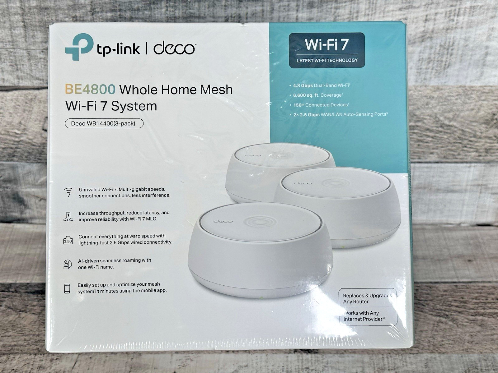 Tp-Link Deco BE4800 Whole Home Mesh Wi-Fi 7 System White NEW