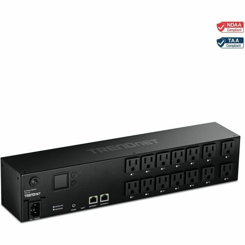 TRENDnet 14-Outlet Managed 2U Rackmount Switched Power Distribution Unit, TPI-L1