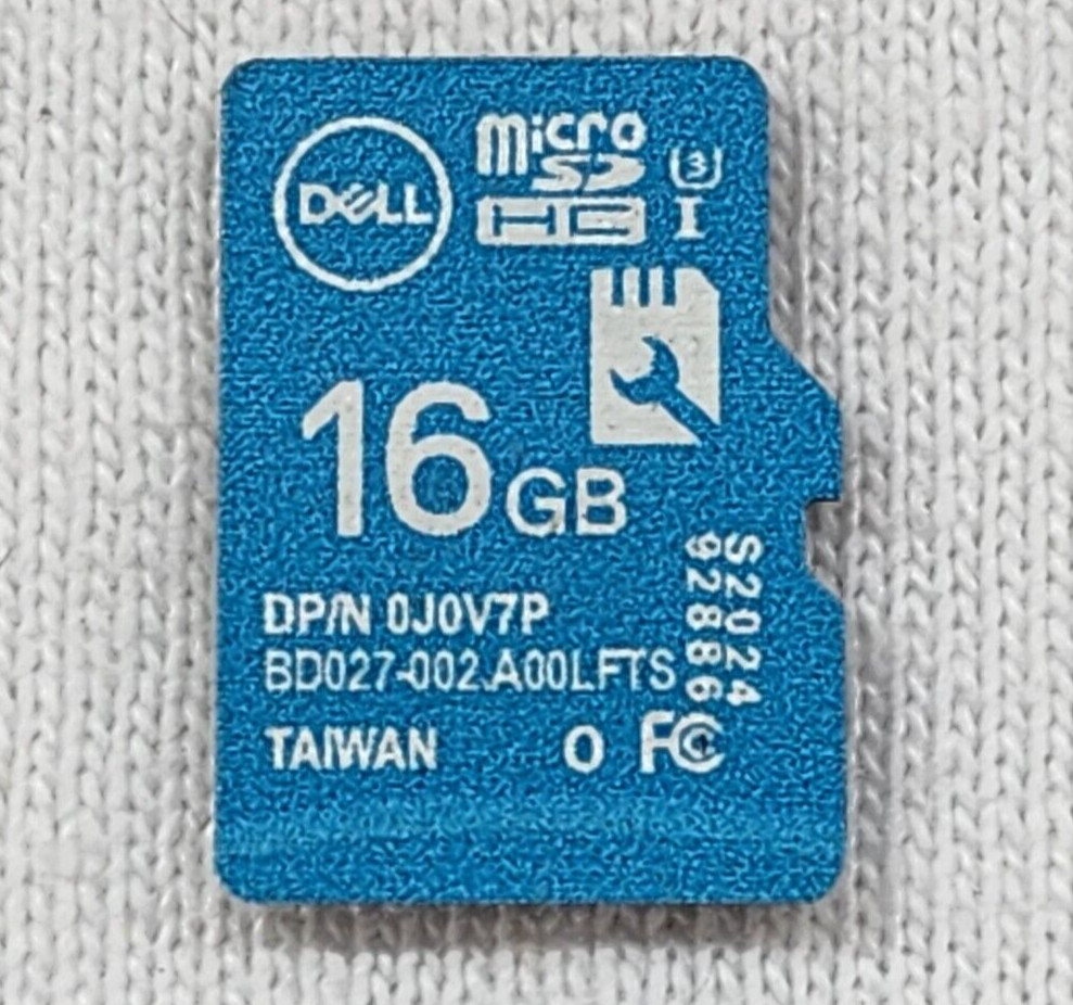 Dell J0V7P 16GB U3 SDHC Micro SD Card Blue for PowerEdge