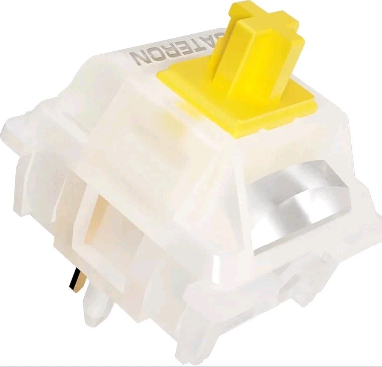 GATERON - Pro V3 Milky Yellow Linear Pre-Lubricated 5-Pin Keyboard Switches for