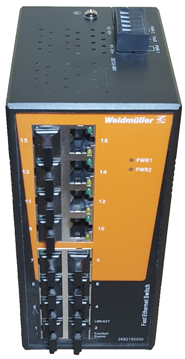 Weidmüller IE-SW-EL16-16TX Ethernet Switch TESTED WORKING