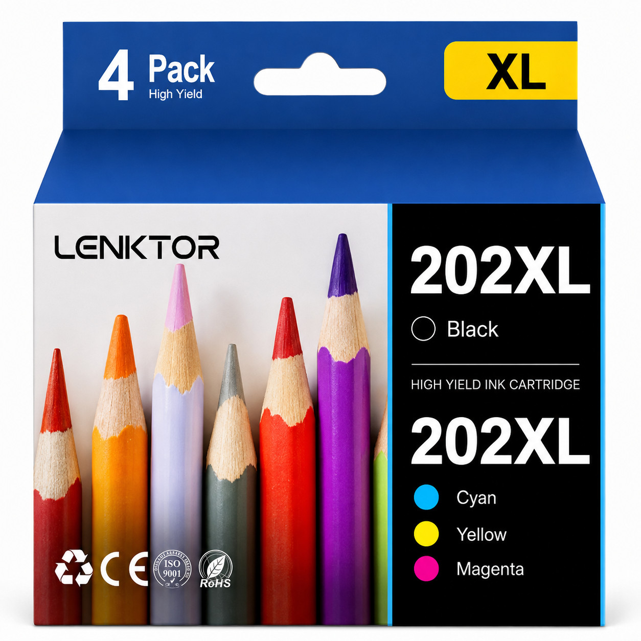 202XL 4PK BK/C/M/Y Ink Cartridge Set Expression Home XP-5100 WorkForce WF-2860 