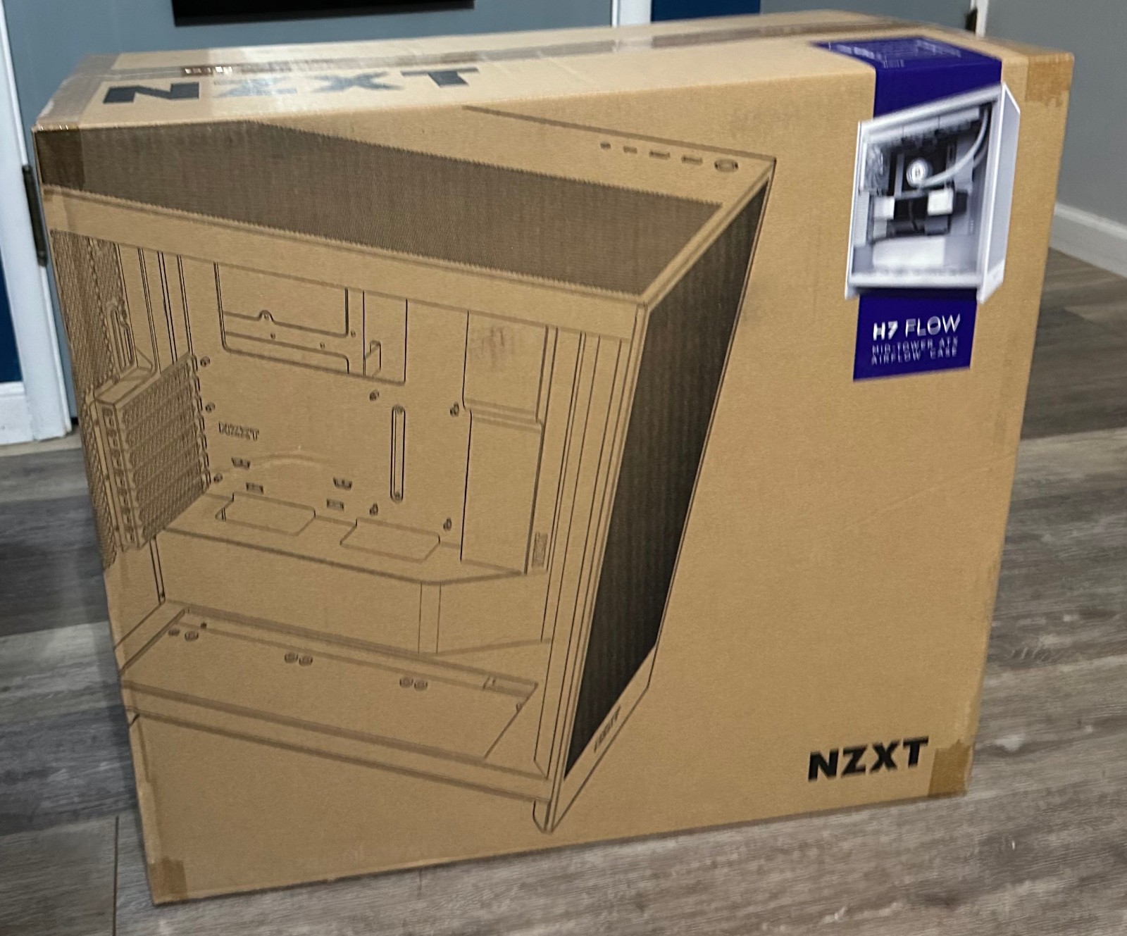 NZXT H7 Flow Mid-Tower ATX Airflow Case - White UNOPENED (2 Left)