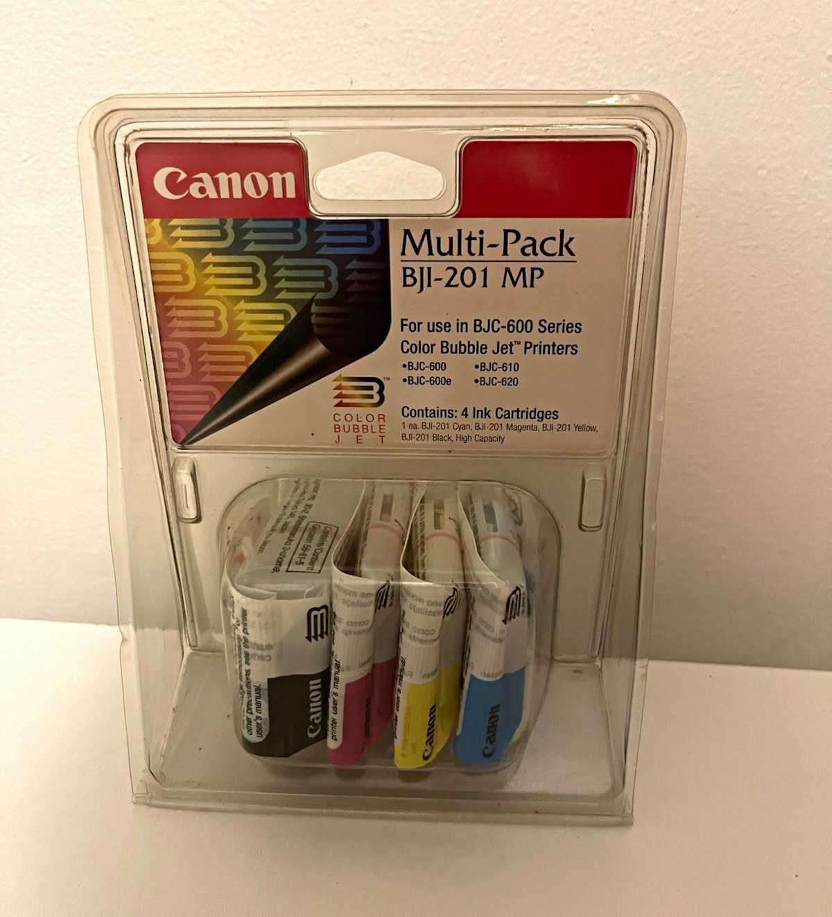 Canon BJI-201 MP 4-Pack Inkjet Cartridges BK/C/M/Y for BJC-600/610/620
