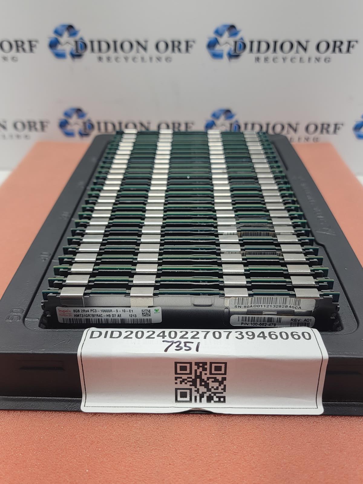 Lot of 25 8gb DDR3 Server Ram Memory Mixed Brand/Model/Speed SKU 7351