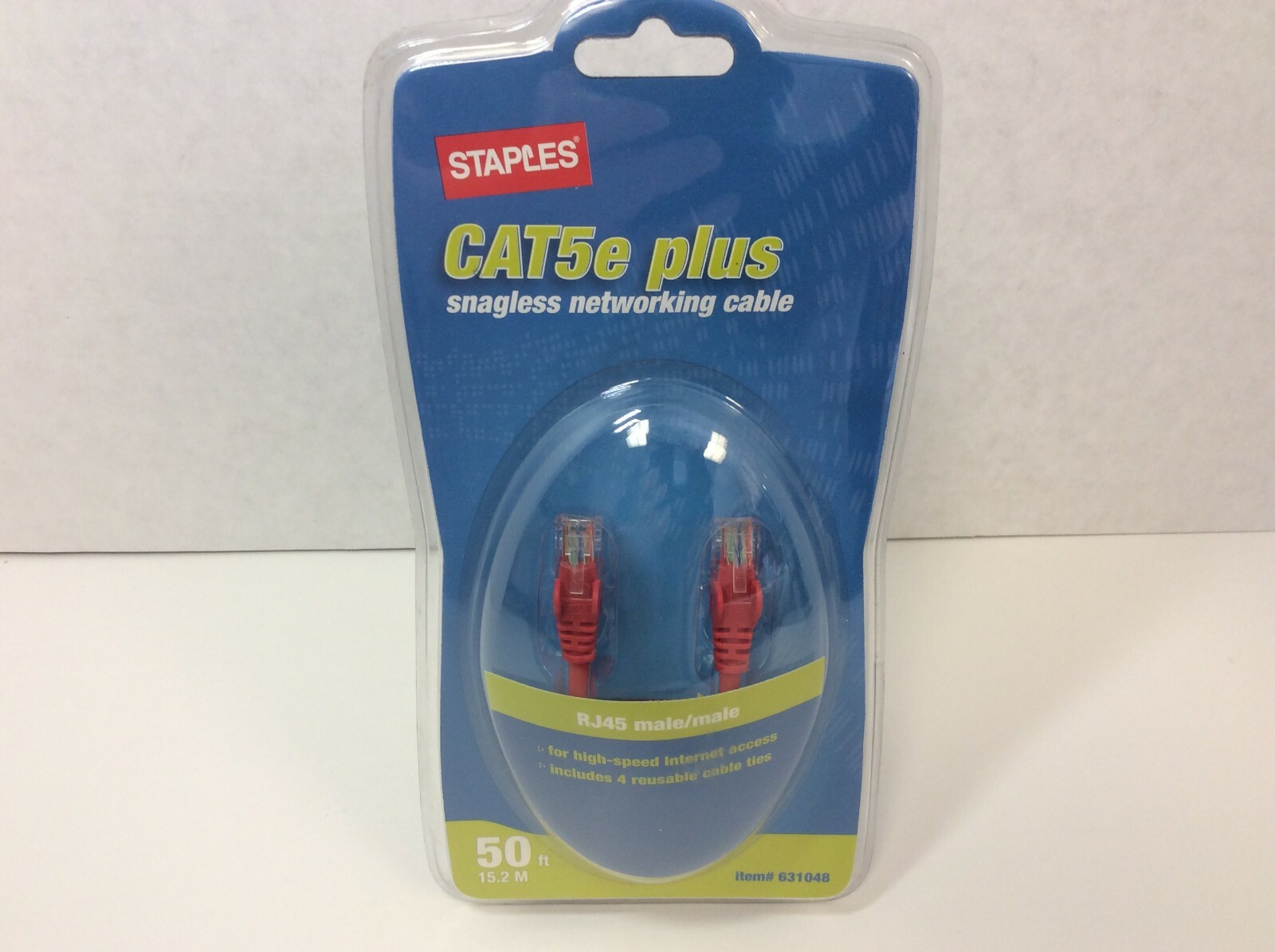 CAT5e Plus Snagless Networking Cable RJ45 Male/Male 50 ft (631048) Orange