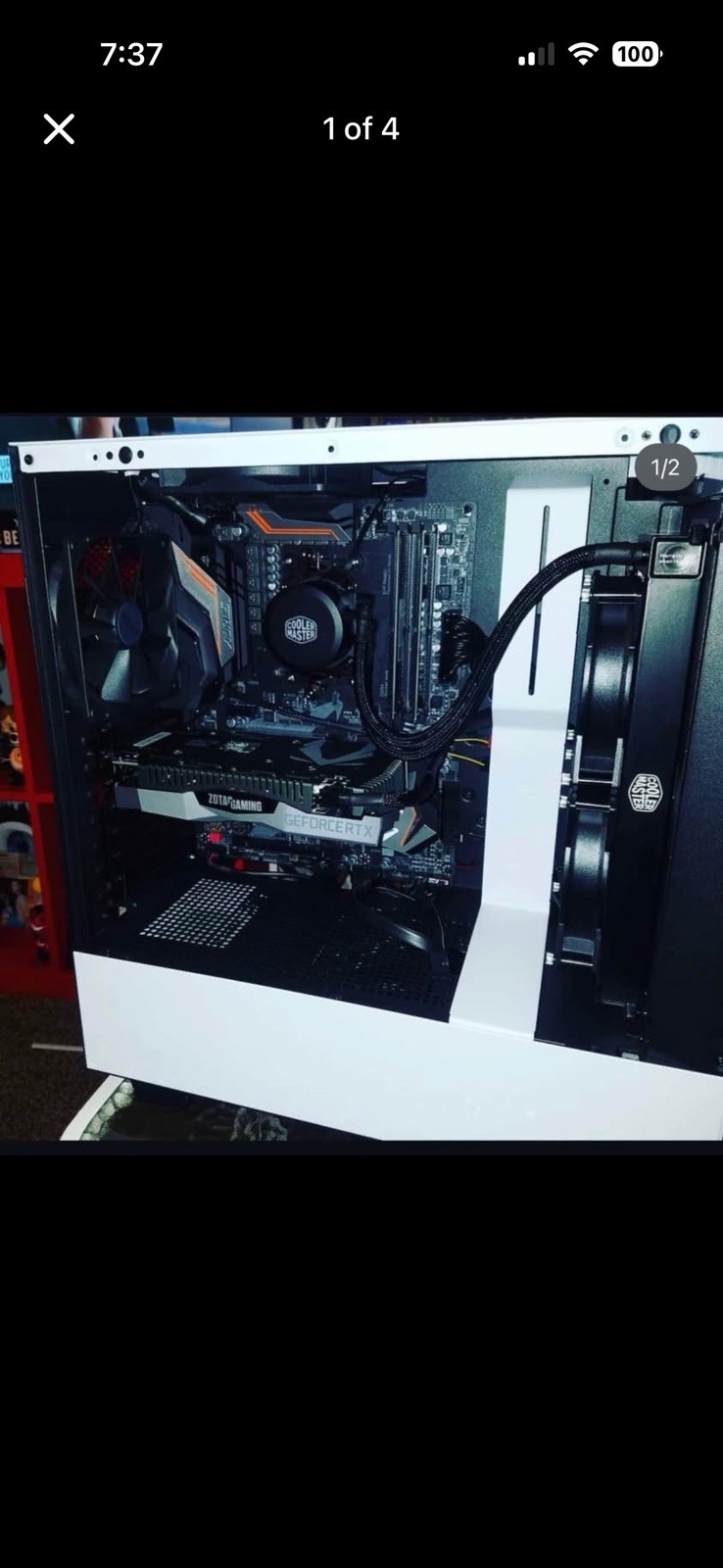 Gaming PC  ZOTAC GAMING Tower Desktop GEFORCE RTX Liquid Cooling Black White