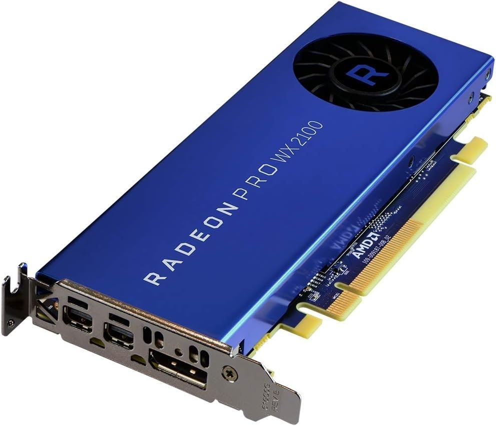 AMD Radeon Pro WX 2100 2GB GDDR5 Low Profile Graphics Card- 2x mDP - 1x DP