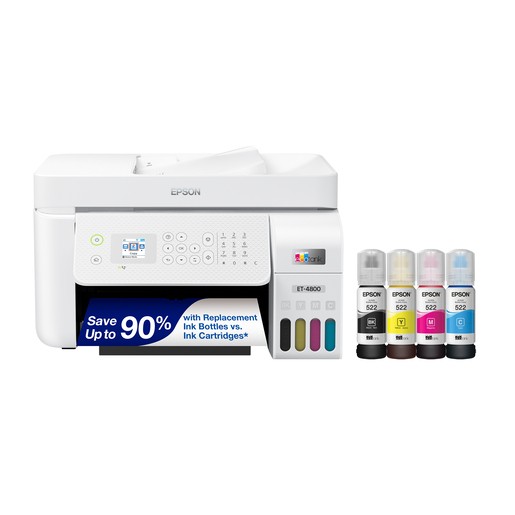 Epson EcoTank ET-4800 Wireless Printer - Certified Refurbished