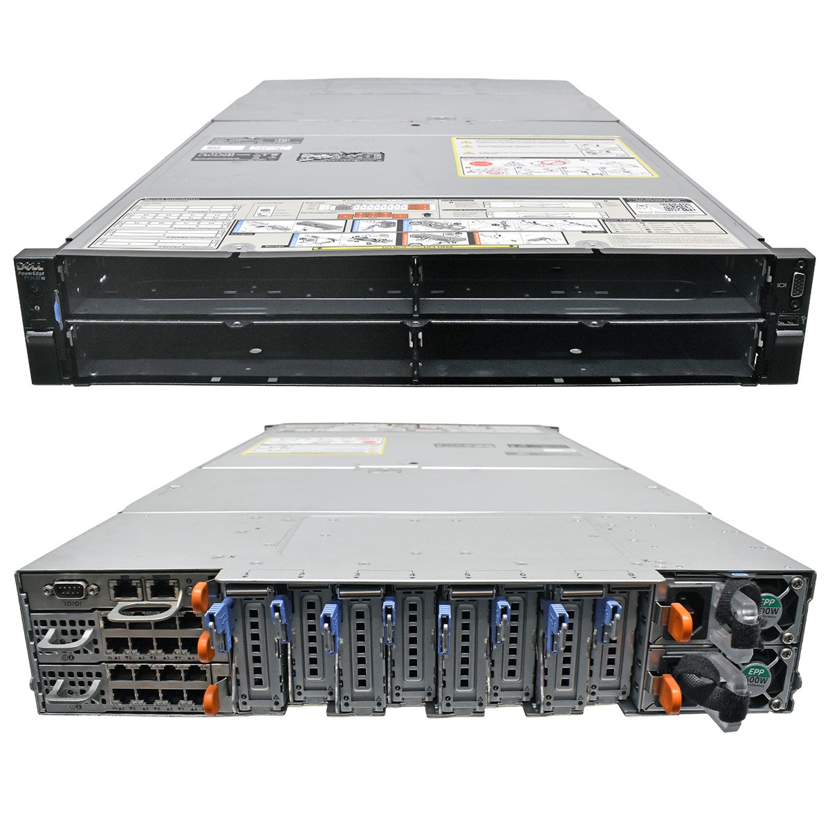 Dell PowerEdge FX2s Rack Server 0XJ6VP CMC 2x E14M001 8x Riser Modules 2x PSU