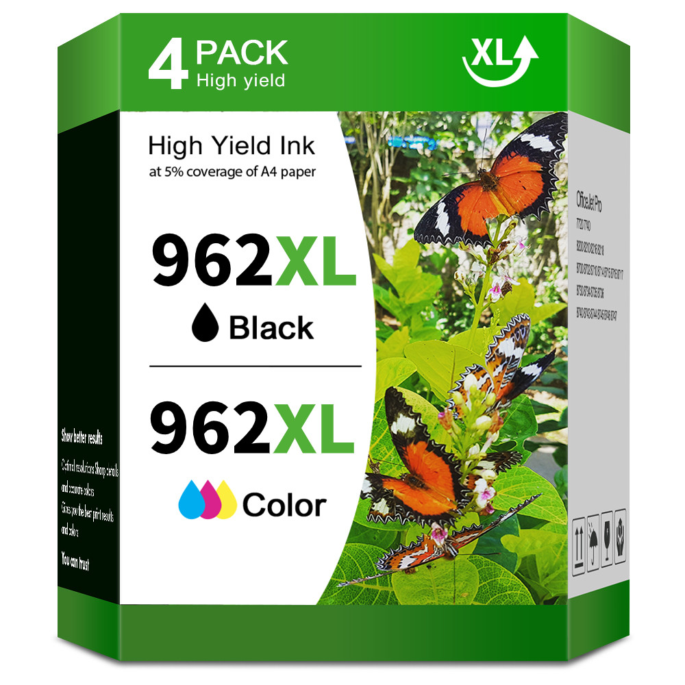 962XL Ink Cartridge for HP 962 OfficeJet Pro 9010e 9015e 9018e 9020e 9025e 9028e