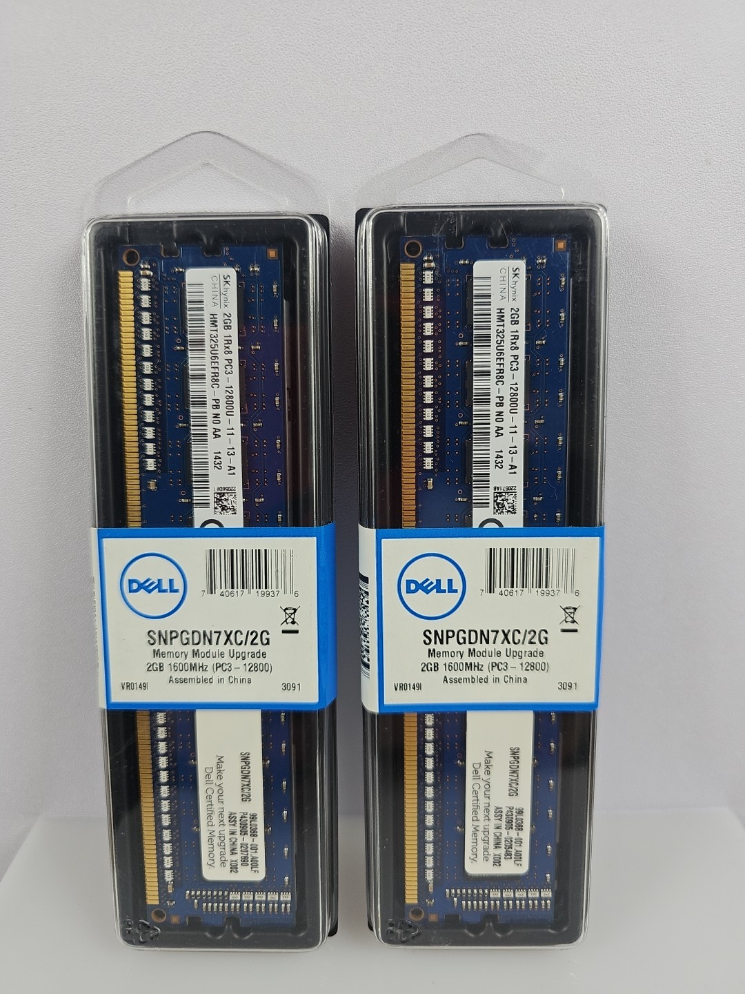 2 Each- DELL PERIPHERALS SNPGDN7XC/2G 2GB CERT MEMORY MODULES - Factory Sealed 