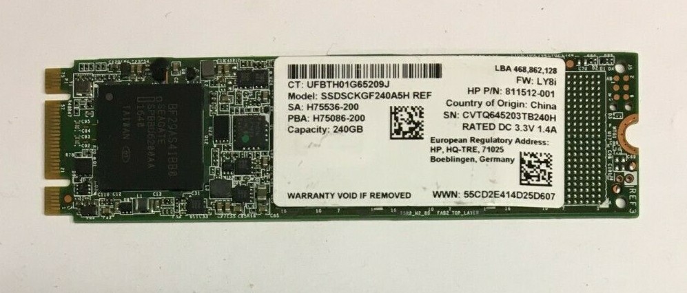 240GB M.2 2280 SATA SSD Solid State Drive Major Brand (can replace 256GB)