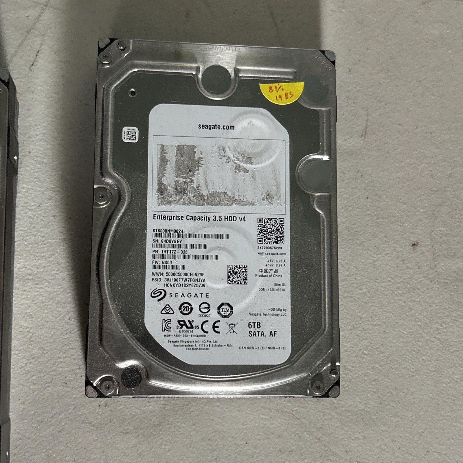 Seagate Enterprise Capacity 3.5 HDD v4, ST6000NM0024