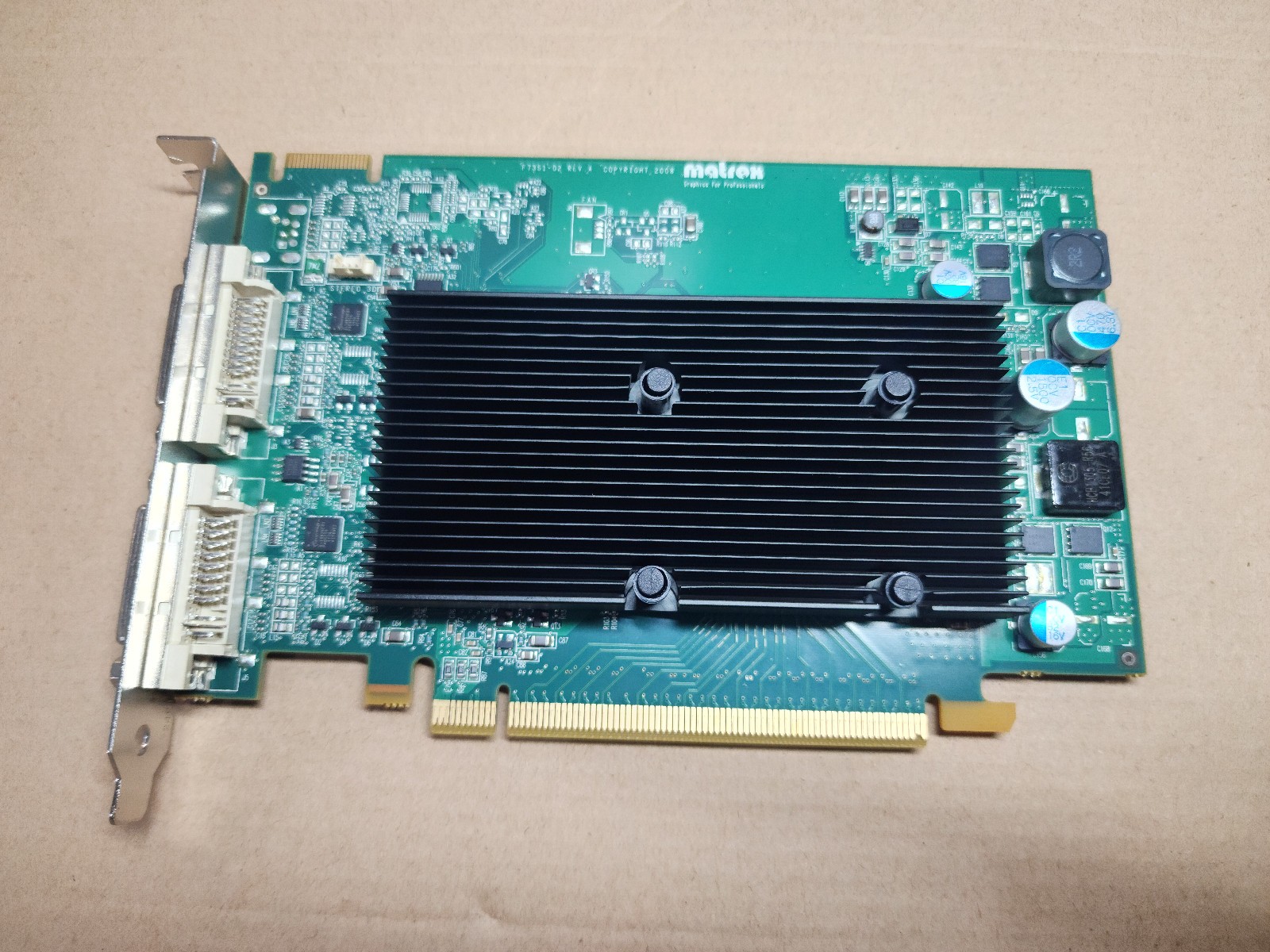 MATROX M9120-E512F PCIe X16 GRAPHICS CARD DUAL DVI